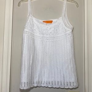 Cynthia Cynthia Steffe White Crochet Tanktop